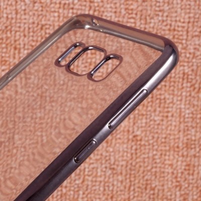 Samsung Galaxy S8 (G950) Silikoninis skaidrus dėklas, pilkas / Priedai.lt