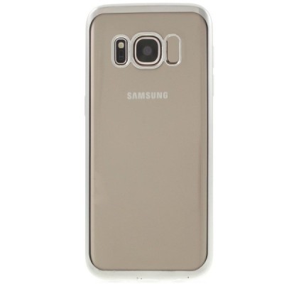 Samsung Galaxy S8 (G950) Silikoninis skaidrus dėklas, sidabrinis / Priedai.lt