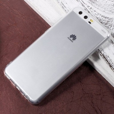 Huawei P10 Plus skaidrus (permatomas) kieto silikono TPU ploniausias pasaulyje bespalvis dėklas / Priedai.lt