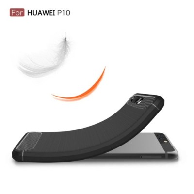 Huawei P10 Plus „Carbon“ kieto silikono TPU juodas dėklas - nugarėlė / Priedai.lt
