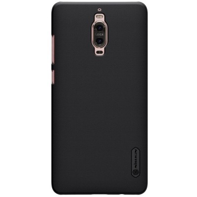 Huawei Mate 9 Pro Nillkin Frosted Shield juodas plastikinis dėklas + apsauginė ekrano plėvelė / Priedai.lt