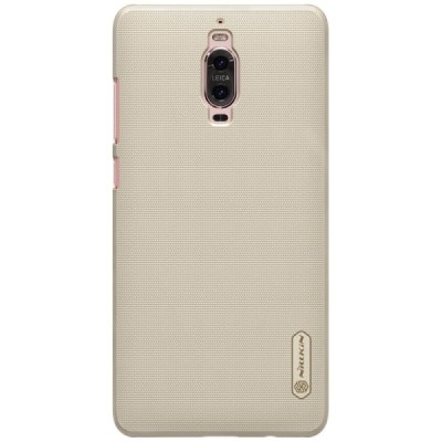 Huawei Mate 9 Pro Nillkin Frosted Shield auksinis plastikinis dėklas + apsauginė ekrano plėvelė / Priedai.lt