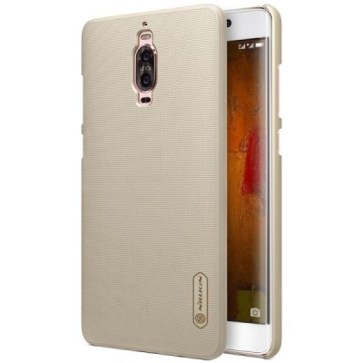 Huawei Mate 9 Pro Nillkin Frosted Shield auksinis plastikinis dėklas + apsauginė ekrano plėvelė / Priedai.lt