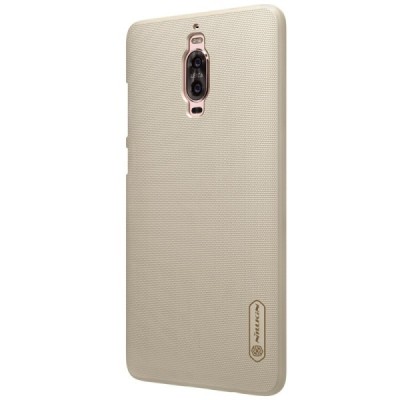 Huawei Mate 9 Pro Nillkin Frosted Shield auksinis plastikinis dėklas + apsauginė ekrano plėvelė / Priedai.lt