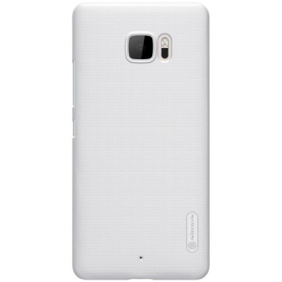 HTC U Ultra (Ocean Note) Nillkin Frosted Shield baltas plastikinis dėklas + apsauginė ekrano plėvelė / Priedai.lt