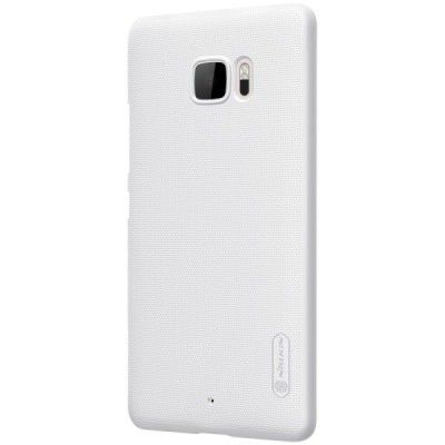 HTC U Ultra (Ocean Note) Nillkin Frosted Shield baltas plastikinis dėklas + apsauginė ekrano plėvelė / Priedai.lt