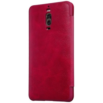 Prabangus „Nillkin“ Qin serijos raudonas odinis atverčiamas Huawei Mate 9 Pro dėklas - knygutė / Priedai.lt