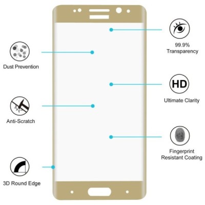 Huawei Mate 9 Pro (Porsche Design) „Hat-Prince“ 9H Tempered Glass sustiprintos apsaugos auksinis pilnai dengiantis apsauginis ek