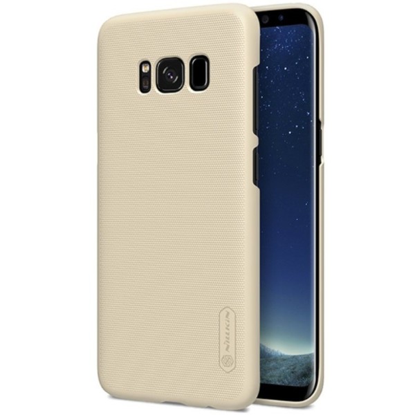 „Nillkin“ Frosted Shield dėklas - auksinis + apsauginė ekrano plėvelė (Galaxy S8+)