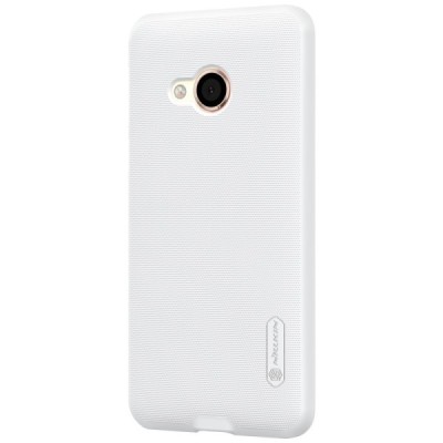 HTC U Play (Alpine) Nillkin Frosted Shield baltas plastikinis dėklas + apsauginė ekrano plėvelė / Priedai.lt