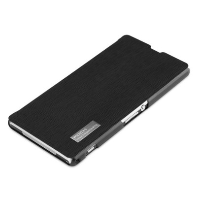 „ROCK" Elegant Sony Xperia Z1 atverčiamas juodas dėklas / Priedai.lt