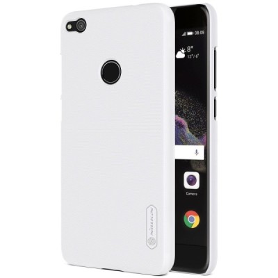 Huawei P9 Lite 2017 (P8 Lite 2017) Nillkin Frosted Shield baltas plastikinis dėklas + apsauginė ekrano plėvelė / Priedai.lt