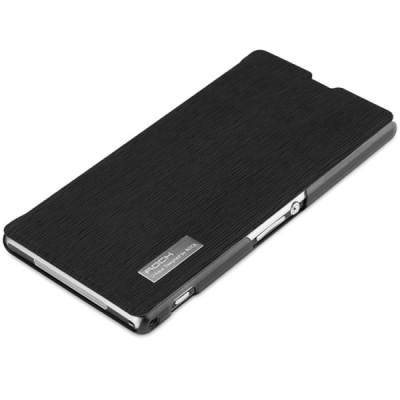 „ROCK" Elegant Sony Xperia Z1 atverčiamas juodas dėklas / Priedai.lt