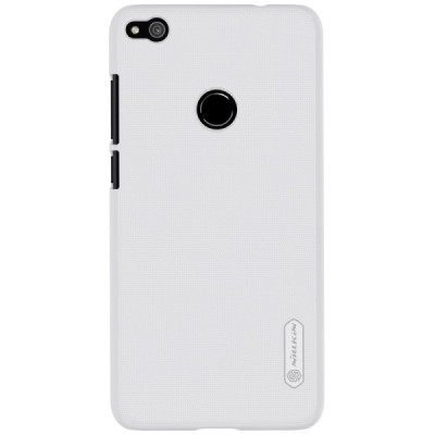 Huawei P9 Lite 2017 (P8 Lite 2017) Nillkin Frosted Shield baltas plastikinis dėklas + apsauginė ekrano plėvelė / Priedai.lt
