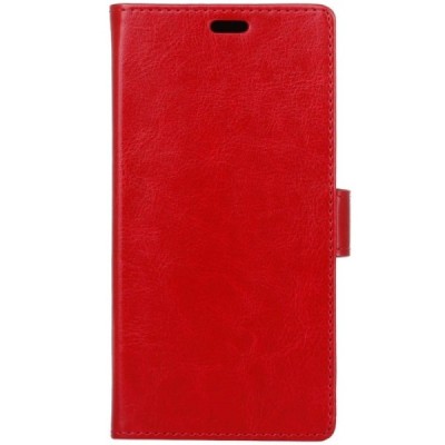 Samsung Galaxy Xcover 4 / 4S (G390, G398) atverčiamas raudonas odinis dėklas - piniginė / Priedai.lt