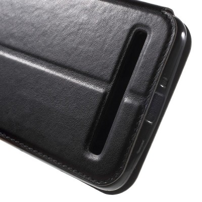 Roar Noble atverčiamas Asus Zenfone 2 Laser 6.0 (ZE600KL, ZE601KL) juodas odinis dėklas / Priedai.lt
