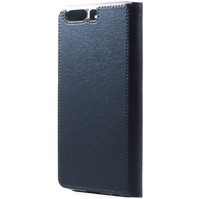 Huawei P10 (Huawei Ascend P10) mėlynas odinis atverčiamas Flip Wallet dėklas - piniginė / Priedai.lt