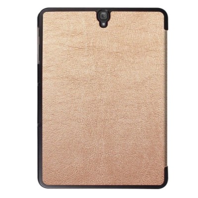 Samsung Galaxy Tab S3 9,7 (T820, T825) atverčiamas auksinis odinis dėklas - knygutė (sulankstomas) / Priedai.lt