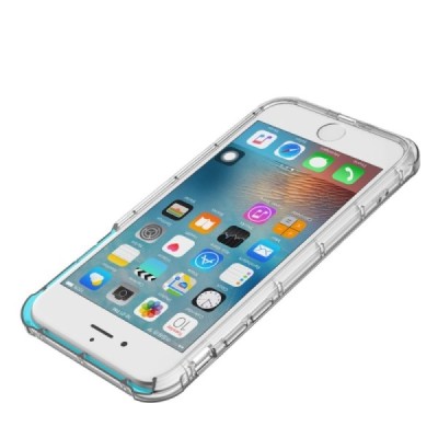 Apple iPhone 7 (iPhone 8) Rock Fence kieto silikono TPU skaidrus permatomas pilkas dėklas / Priedai.lt