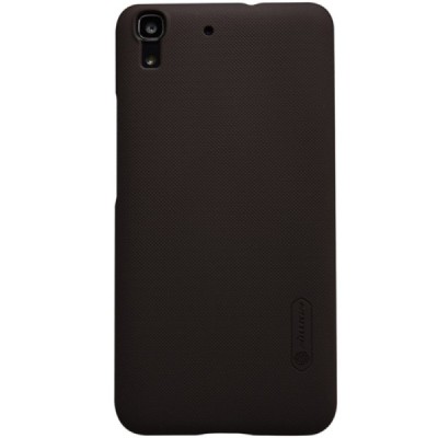 Huawei Y6 Nillkin Frosted Shield rudas plastikinis dėklas + apsauginė ekrano plėvelė / Priedai.lt