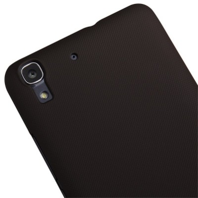 Huawei Y6 Nillkin Frosted Shield rudas plastikinis dėklas + apsauginė ekrano plėvelė / Priedai.lt