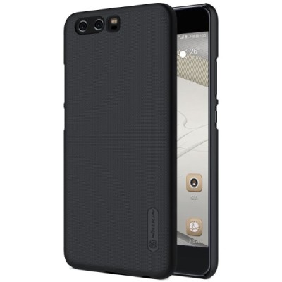 Huawei P10 Plus Nillkin Frosted Shield juodas plastikinis dėklas / Priedai.lt