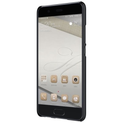 Huawei P10 Plus Nillkin Frosted Shield juodas plastikinis dėklas / Priedai.lt