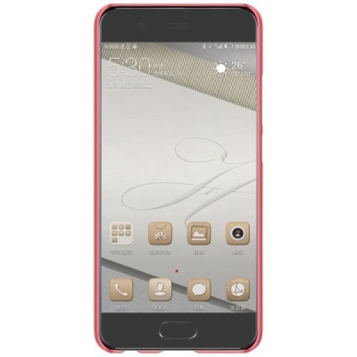 Huawei P10 Plus Nillkin Frosted Shield rožinis plastikinis dėklas + apsauginė ekrano plėvelė / Priedai.lt