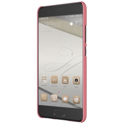 Huawei P10 Plus Nillkin Frosted Shield rožinis plastikinis dėklas + apsauginė ekrano plėvelė / Priedai.lt