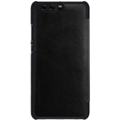 Prabangus „Nillkin“ Qin serijos juodas odinis atverčiamas Huawei P10 Plus dėklas - knygutė / Priedai.lt