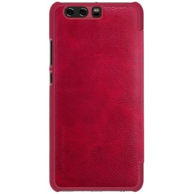 Prabangus „Nillkin“ Qin serijos raudonas odinis atverčiamas Huawei P10 Plus dėklas - knygutė / Priedai.lt