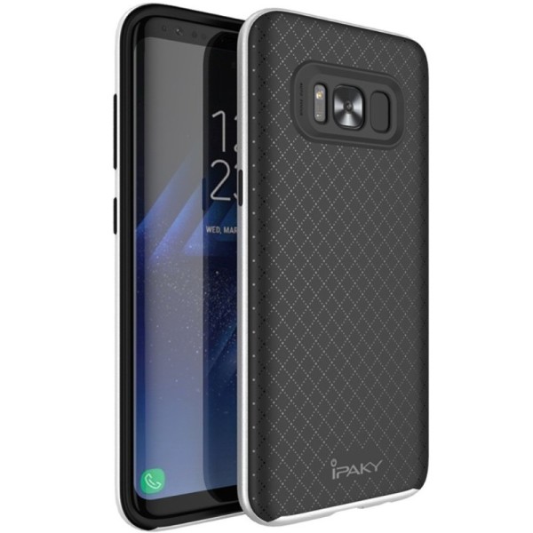 „IPAKY“ kieto silikono (TPU) dėklas - juodas / pilkas (Galaxy S8)