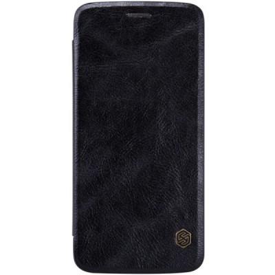 Prabangus „Nillkin“ Qin serijos juodas odinis atverčiamas Motorola Moto Z (Moto Z Droid) dėklas - knygutė / Priedai.lt