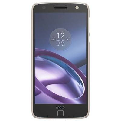 Motorola Moto Z (Moto Z Droid) Nillkin Frosted Shield auksinis plastikinis dėklas + apsauginė ekrano plėvelė / Priedai.lt