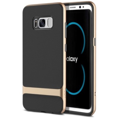 „Rock“ Royce sustiprintos apsaugos Samsung Galaxy S8+ (G955) juodas aukso spalvos apvadais kieto silikono (TPU) ir plastiko dėkl