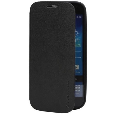 X-Level“ Slim Fit atverčiamas juodas odinis Samsung Galaxy Note 3 Neo (N7505, N7500, N7502) dėklas / Priedai.lt