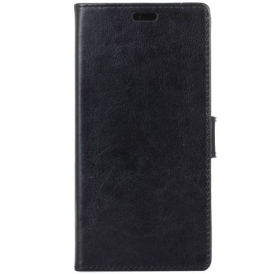 Sony Xperia L1(G3311, G3312, G3313) atverčiamas juodas odinis dėklas - piniginė / Priedai.lt