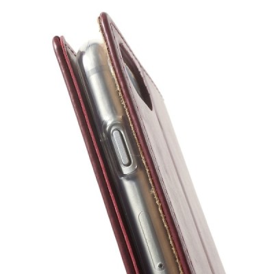 Mercury Blue Moon atverčiamas Apple iPhone 7 (iPhone 8) bordo odinis dėklas - piniginė / Priedai.lt
