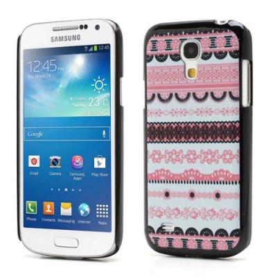 Raštuotas rožinis Samsung Galaxy S4 Mini dėklas (Dėkliukas) / Priedai.lt