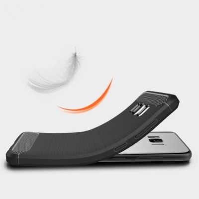 Samsung Galaxy S8 (G950) „Carbon“ kieto silikono TPU juodas dėklas - nugarėlė / Priedai.lt
