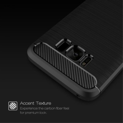 Samsung Galaxy S8 (G950) „Carbon“ kieto silikono TPU juodas dėklas - nugarėlė / Priedai.lt