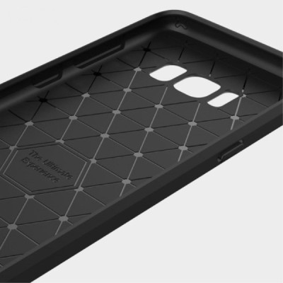 Samsung Galaxy S8+ (G955) „Carbon“ kieto silikono TPU juodas dėklas - nugarėlė / Priedai.lt