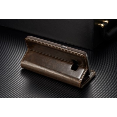 Samsung Galaxy S8+ (G955) „CaseMe“ solidus atverčiamas rudas odinis dėklas - knygutė / Priedai.lt