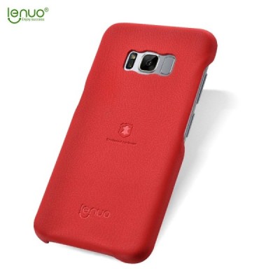 „Lenuo“ Soft Slim serijos Samsung Galaxy S8 (G950) raudonas odinis dėklas - nugarėlė / Priedai.lt