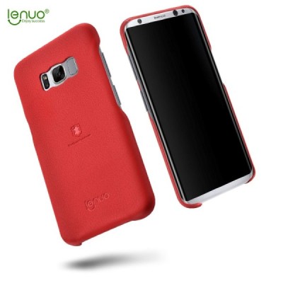 „Lenuo“ Soft Slim serijos Samsung Galaxy S8 (G950) raudonas odinis dėklas - nugarėlė / Priedai.lt