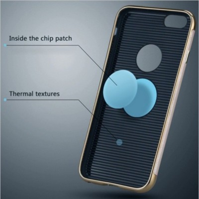 Apple iPhone 6 / 6s „IPAKY“ Luxury kieto silikono TPU juodas (auksiniais apvadais) dėklas - nugarėlė / Priedai.lt