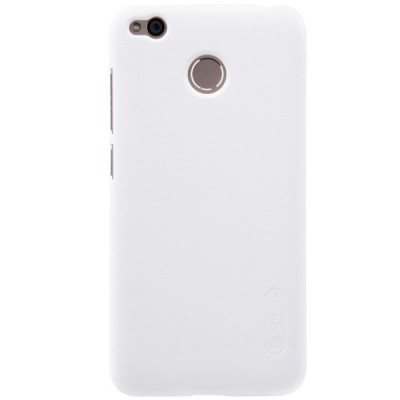 Xiaomi Redmi 4X Nillkin Frosted Shield baltas plastikinis dėklas + apsauginė ekrano plėvelė / Priedai.lt