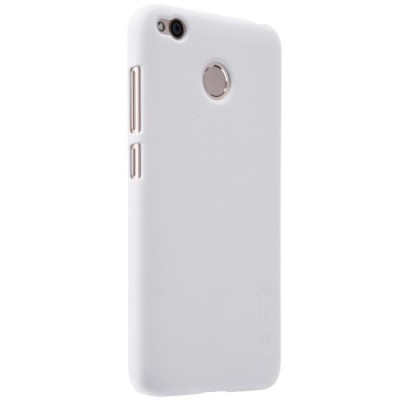 Xiaomi Redmi 4X Nillkin Frosted Shield baltas plastikinis dėklas + apsauginė ekrano plėvelė / Priedai.lt