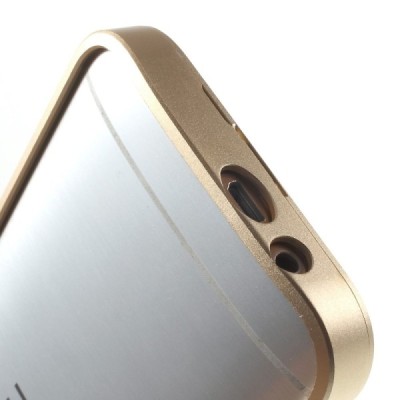 Stilingas auksinis HTC One M9 rėmelis - kraštų apvadas (bamperis) / Priedai.lt
