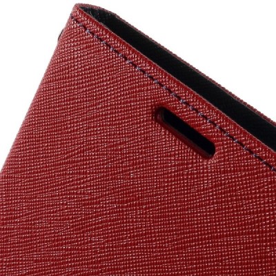 Sony Xperia T3  Mercury raudonas atverčiamas dėklas - piniginė / Priedai.lt